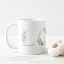 Search for floral alphabet mugs Girly