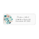 Search for turquoise wedding return address labels Flower