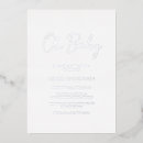 Search for foil baby shower invitations Silver