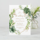 Search for geometric greenery wedding invitations Tropical