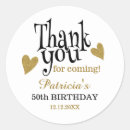 Search for classy birthday party stickers Thank you