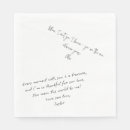Search for trendy wedding napkins Typography