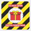 Search for do not open stickers Winter