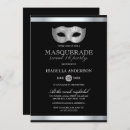 Search for silver masquerade invitations Trendy