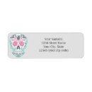 Search for sugar skull return address labels Pink