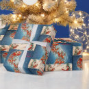 Search for santas sleigh wrapping paper Vintage