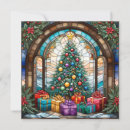 Search for stained glass christmas cards Festive