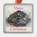 Search for sleeping cat christmas tree decorations Feline