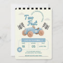 Search for fast birthday invitations Blue racing car