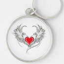 Search for love angel key rings Heart
