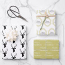 Search for gold deer wrapping paper Silhouette