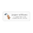 Search for blue bear return address labels Birthday