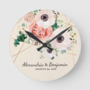 Search for blush pink floral clocks Watercolor