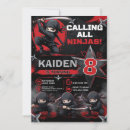 Search for ninja birthday invitations Ninja warrior party