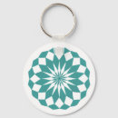 Search for turquoise white key rings Mandala