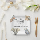 Search for wild one plates Boy baby shower