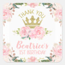 Search for pink princess birthday stickers Pink and gold
