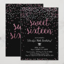 Search for pink and silver sweet 16 invitations Glitter
