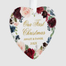 Search for burgundy gold christmas tree decorations Just married