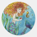 Search for seahorse and mermaid stickers Under the sea