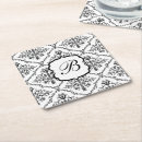 Search for monogram damask coasters Floral