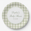 Search for green gingham plates Baby boy