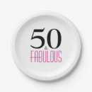 Search for 50th birthday plates Black and white