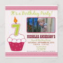 Search for 7th cupcake birthday invitations Pink