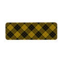Search for yellow and black return address labels Tartan