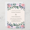 Search for pink floral border wedding invitations Flowers
