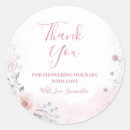 Search for pink snowflake thank you stickers For kids