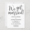 Search for we eloped wedding reception invitations We got married