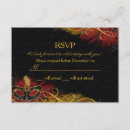 Search for red gold masquerade party invitations Rsvp