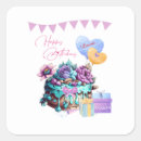 Search for happy birthday banner stickers Pink