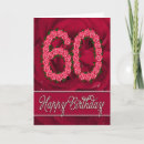 Search for a rose 60th birthday cards Red
