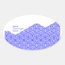 Search for waves oval stickers Blue
