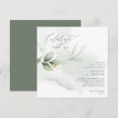 Search for olive green gold wedding invitations Eucalyptus