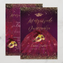 Search for burgundy masquerade party invitations Glitter