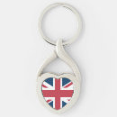 Search for heart shaped flag key rings Union jack