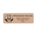 Search for western style return address labels Cowgirl