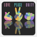 Search for hand sign for peace stickers Colourful