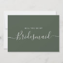 Search for green bridesmaid cards Elegant