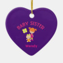 Search for new baby christmas tree decorations Big sister