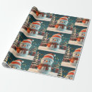 Search for snowman wrapping paper Red