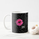 Search for hot pink and black mugs Girly