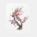 Search for japanese cherry blossom blankets Watercolor