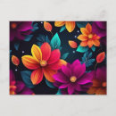 Search for neon flowers postcards Modern