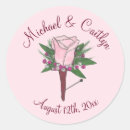 Search for pink rose wedding stickers Engagement
