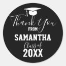 Search for graduation favor stickers Thank you