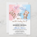 Search for bears gender reveal invitations Elegant